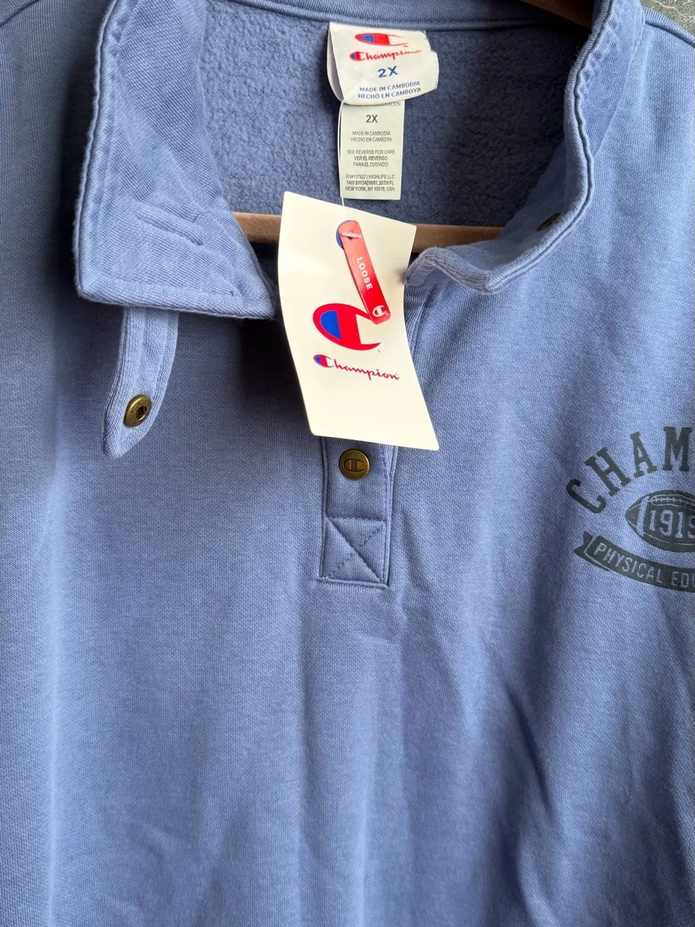 Champion Men’s Crewneck Pullover Sweatshirt - Lavender Blue